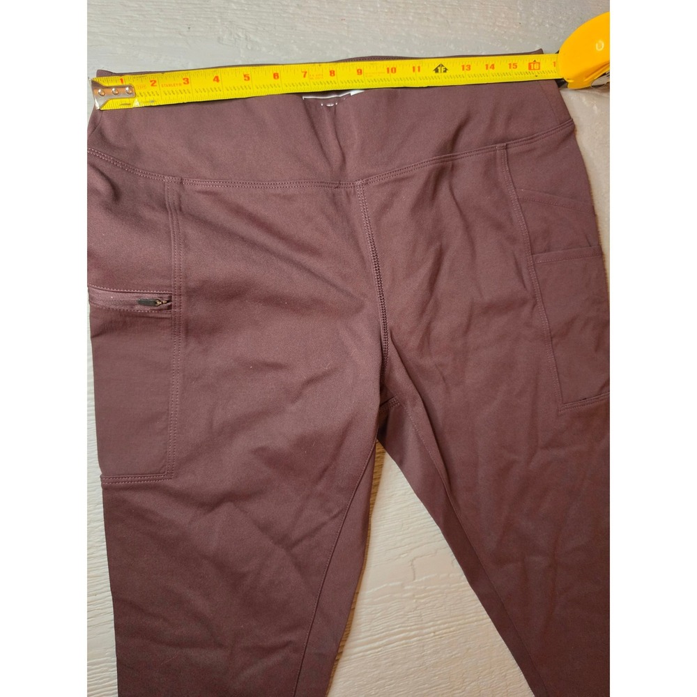 Carhartt Force Fitted Leggings Womens Large Brown Utility Cargo Pockets Hiking - Picture 2 of 9
